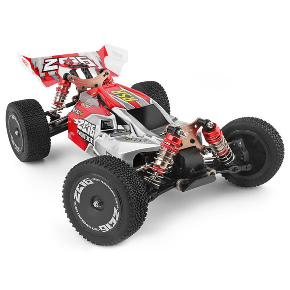 Wltoys 144001 1/14 2.4G 4WD 60km/h Electric Brushed Off-Road Buggy RC Car RTR Two Batteries - Red